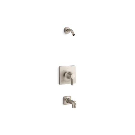 Kohler Venza Rite-Temp Bath And Shower Trim Kit, Without Showerhead In Vibrant Brushed Nickel TLS28127-4-BN